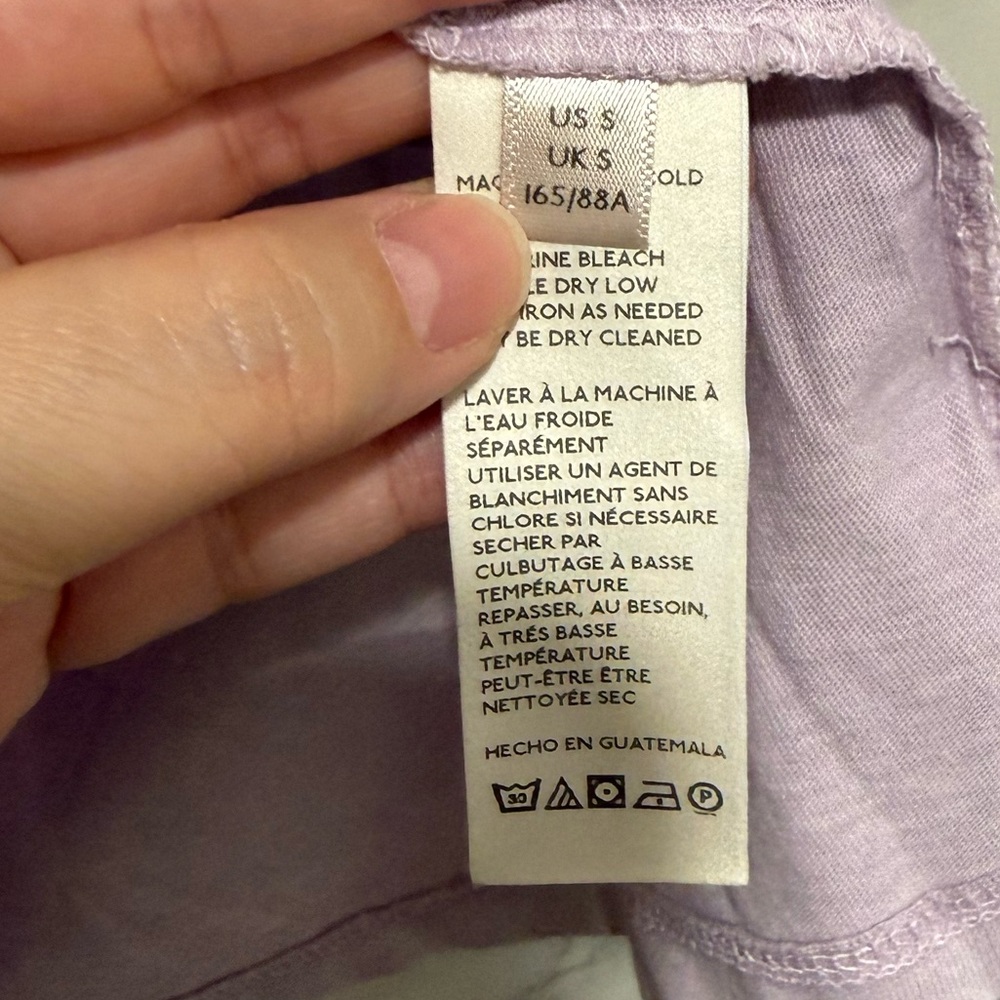 NEW We The Free Light Purple Mock Neck Tee S - Picture 6 of 9